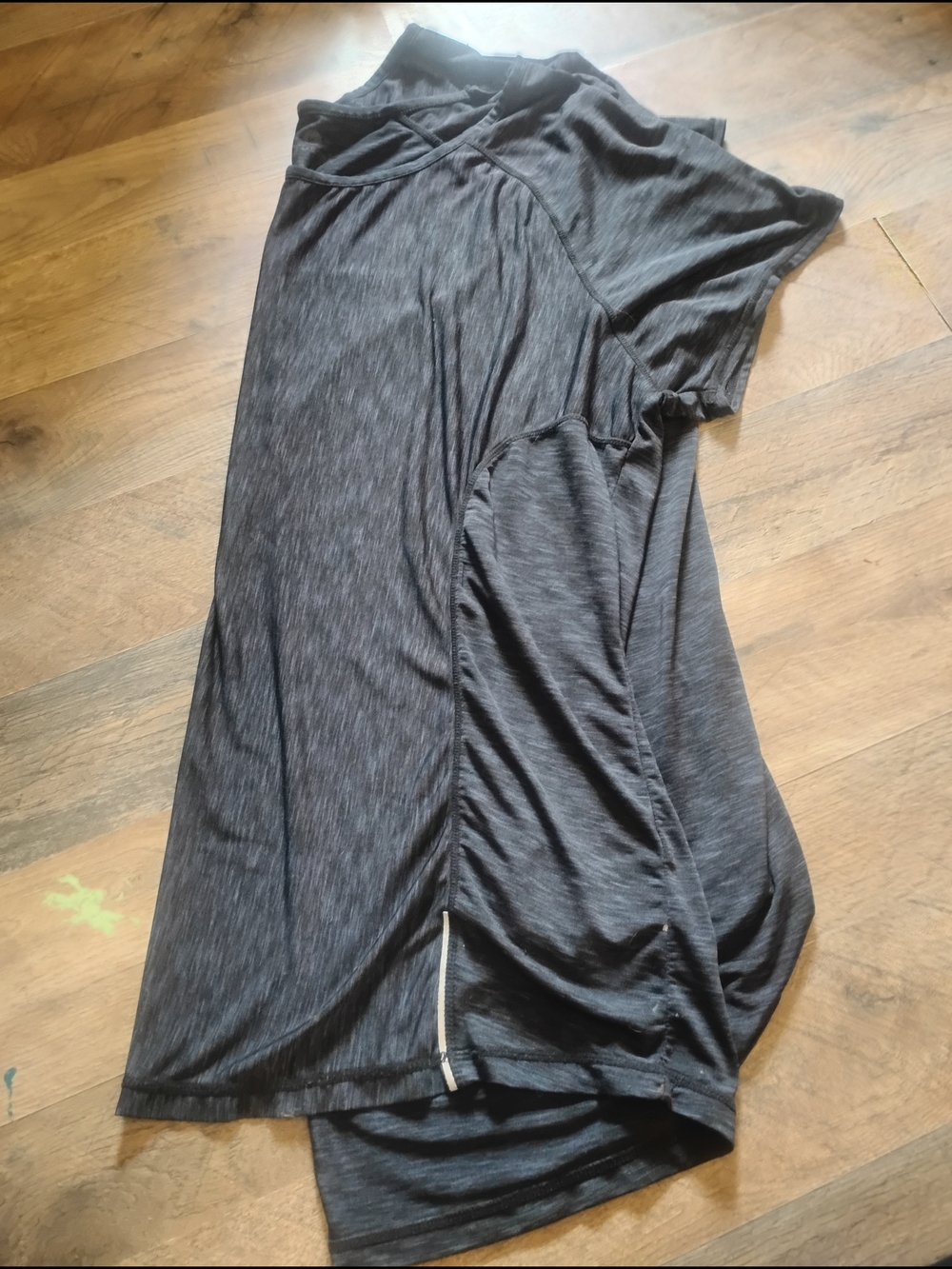 Dark Heathered Short Sleeve Athletic Top